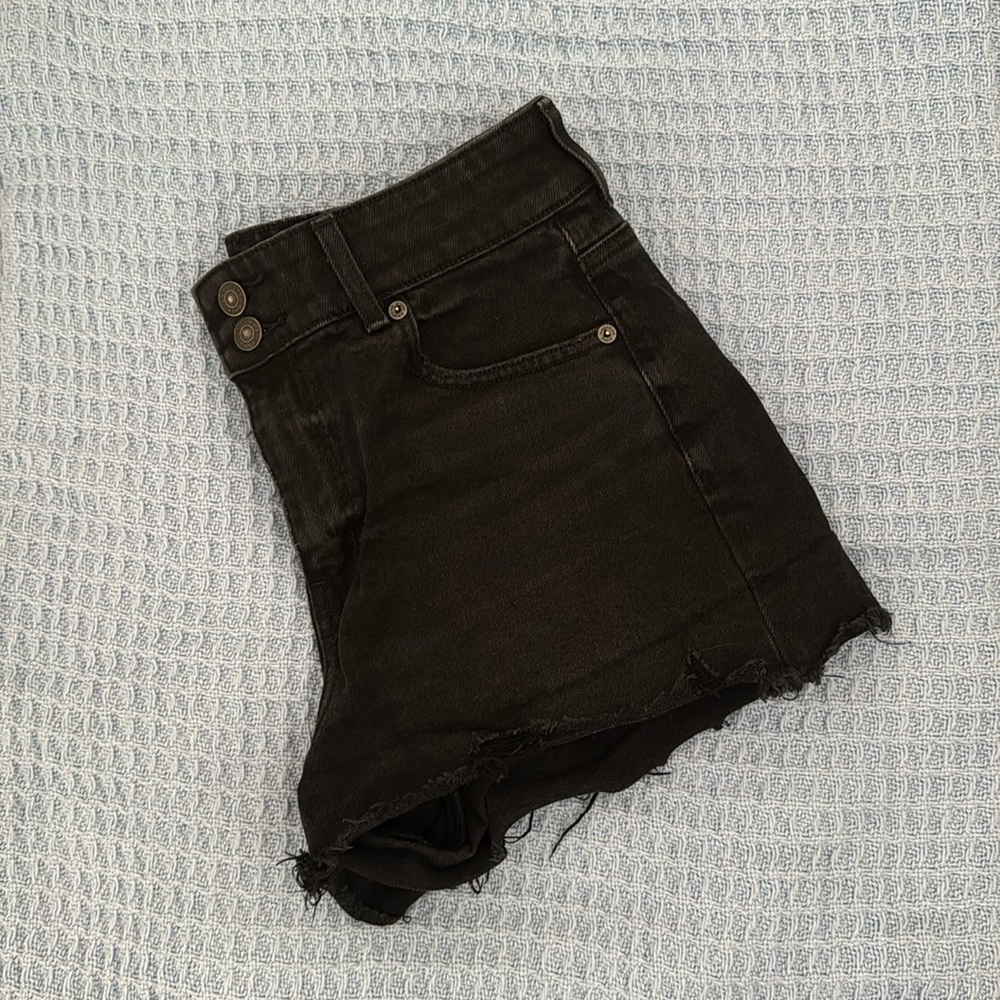 Black Denim Jean Shorts